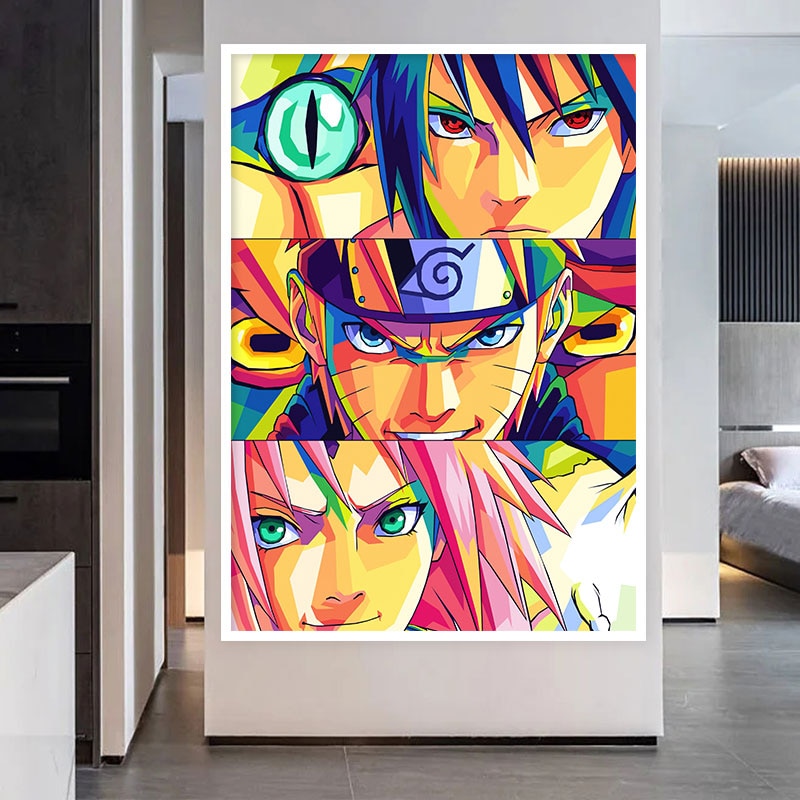 CHFGDK Impression de Photo sur Toile Tableau Anime Naruto Akatsuki